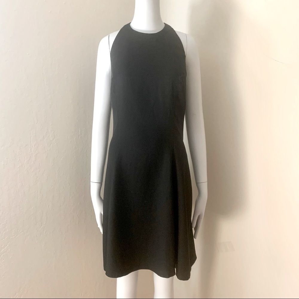 DONNA RICCO Strappy Crepe Little Black Dress Cocktail Party - Picture 4 of 14